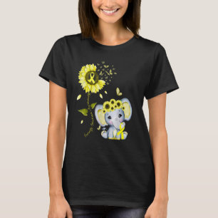 Ewings Sarcoma Awareness Yellow Hippie Sunflower E T-Shirt