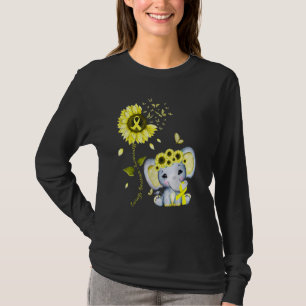 Ewings Sarcoma Awareness Yellow Hippie Sunflower E T-Shirt