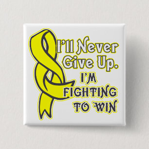 Ewings Sarcoma Cancer I'll Never Give Up 15 Cm Square Badge