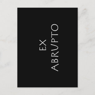 Ex abrupto postcard