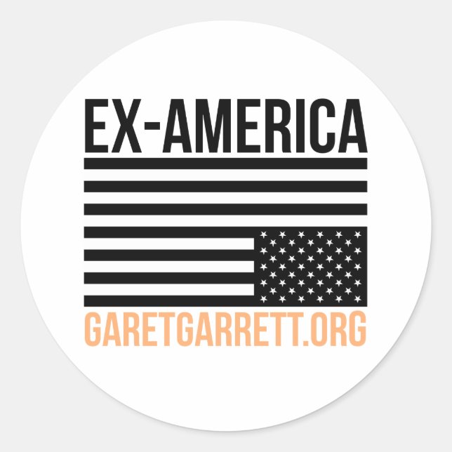 Ex-America Inverted Flag Classic Round Sticker (Front)