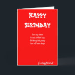 Ex boyfriend birthday cards<br><div class="desc">birthday greeting cards with dedication to a special ex boyfriend</div>