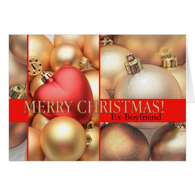 Ex-Boyfriend  Merry Christmas card (Front Horizontal)