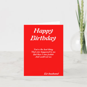 Ex-husband birthday cards
