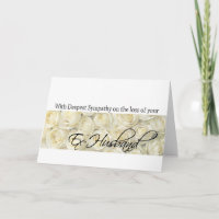 Ex-husband loss Rose sympathy Card