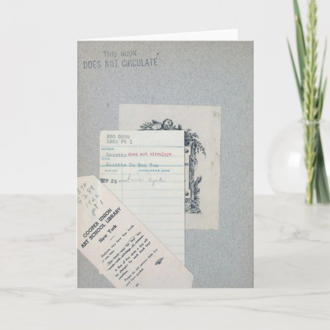 Ex Library Card for Book Lovers (Front)