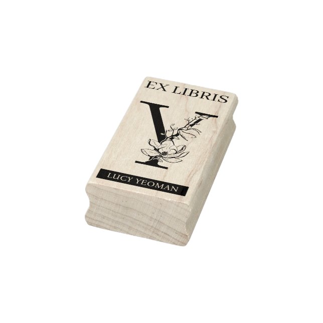EX libris Book library bookplate monogram Y Rubber Stamp (Stamp)