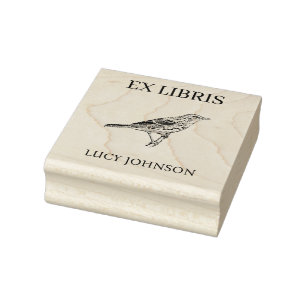 EX LIBRIS Bookplate   Personalized Library Book  Rubber Stamp