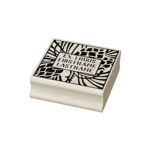 Ex Libris Bookplate Rubber Stamp