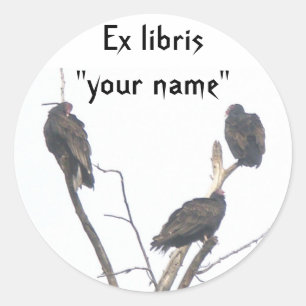 Ex Libris Buzzards Stickers to Customise