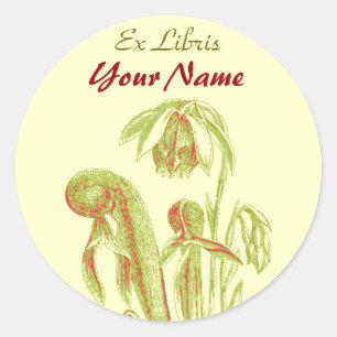 Ex Libris Carnivorous Plant Stickers