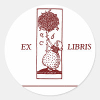 EX LIBRIS Child & Alphabet Tree Bookplate Sticker