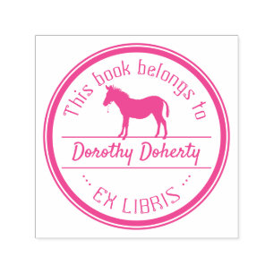 Ex Libris   Cute Horse Self-inking Stamp