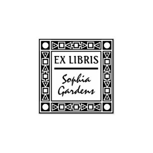Ex Libris Decorative Rubber Stamp