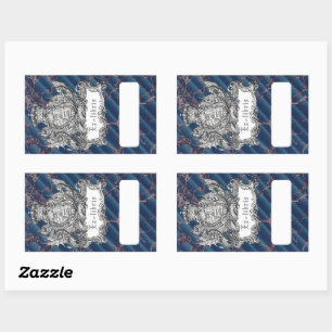 Ex-Libris Dragon Bookplate Rectangular Sticker