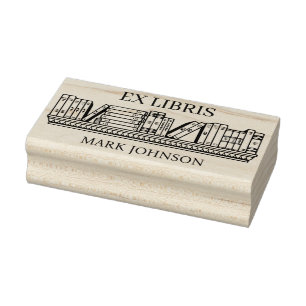 EX libris exlibris Book library bookplate library  Rubber Stamp