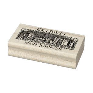 EX libris exlibris Book library bookplate library  Rubber Stamp