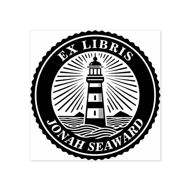 Ex Libris - Lighthouse Rubber Stamp (Imprint)
