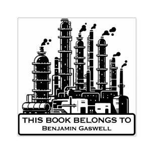 Ex Libris - Oil Refinery Rubber Stamp