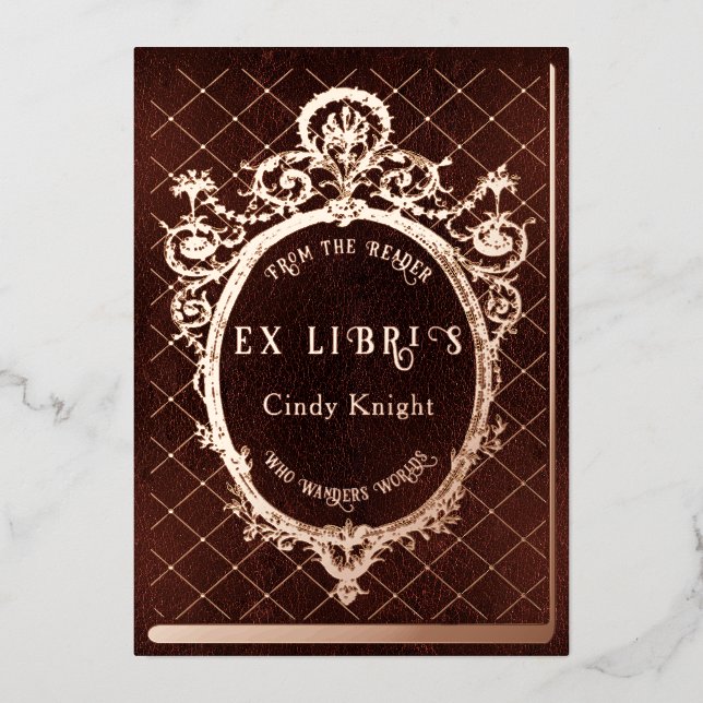 Ex Libris Personalized Bookplate Wall Art Decor (Front)