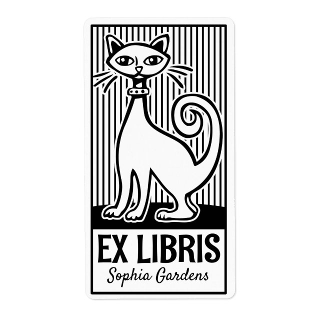 Ex Libris - Retro Cat v2 (Front)