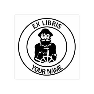 Ex libris sailor bookplate rubber stamp