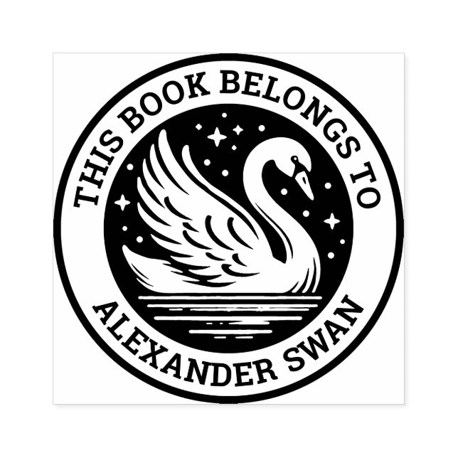 Ex Libris - Swan Rubber Stamp (Imprint)