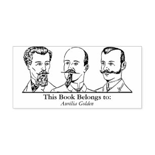Ex Libris - Three Man v2 Rubber Stamp