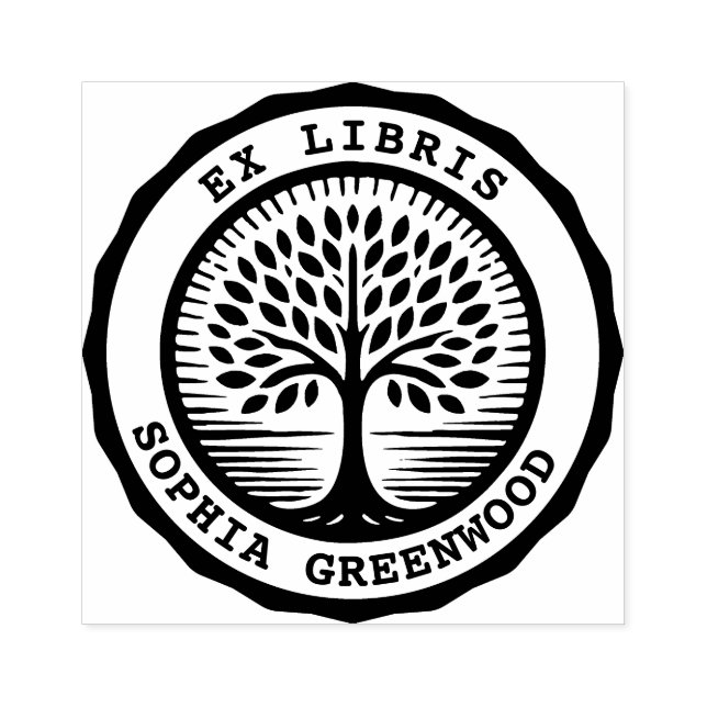 Ex Libris - Tree 02 Rubber Stamp (Imprint)