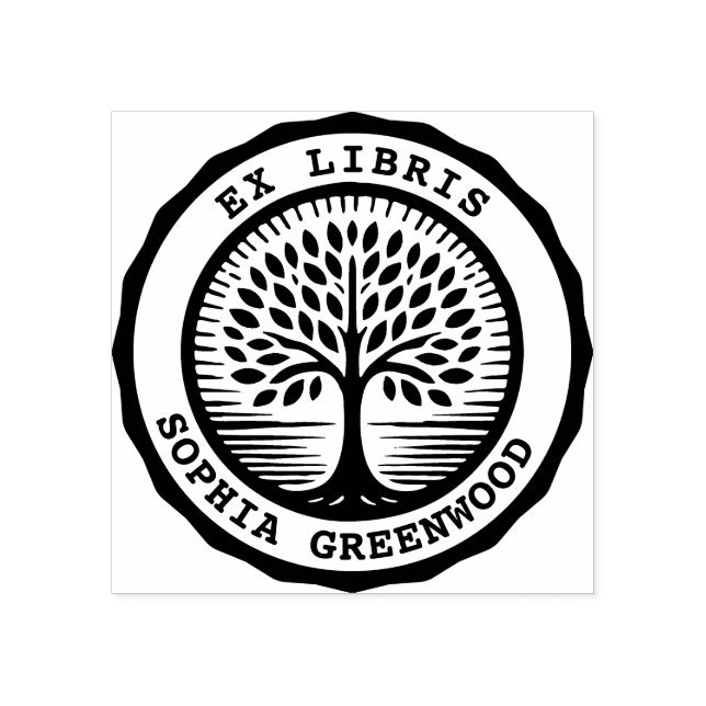 Ex Libris - Tree 02 Rubber Stamp (Imprint)