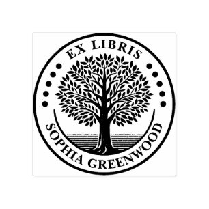 Ex Libris - Tree Rubber Stamp