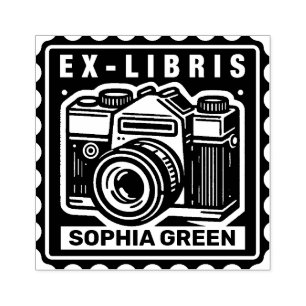 Ex Libris - Vintage Camera Rubber Stamp