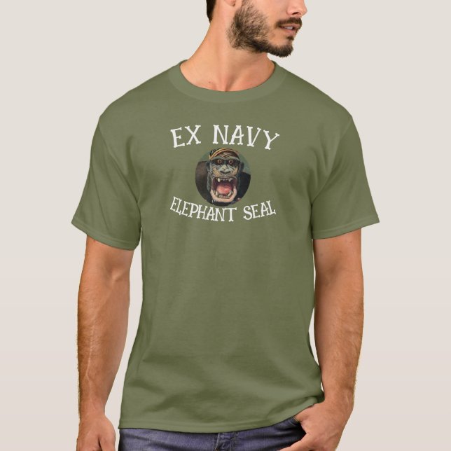 Ex Navy Elephant Seal T-Shirt (Front)