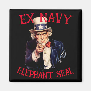 Ex Navy Elephant Seal Trip Vacation Dinner HZ Magnet