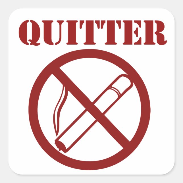 Ex Smoker because Im a QUITTER Square Sticker (Front)
