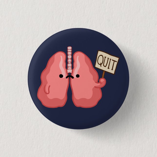 ex smoker quit smoking 3 cm round badge (Front)