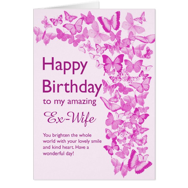Ex Wife Birthday Butterflies (Front)