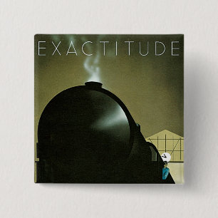 Exactitude Railway Poster 15 Cm Square Badge