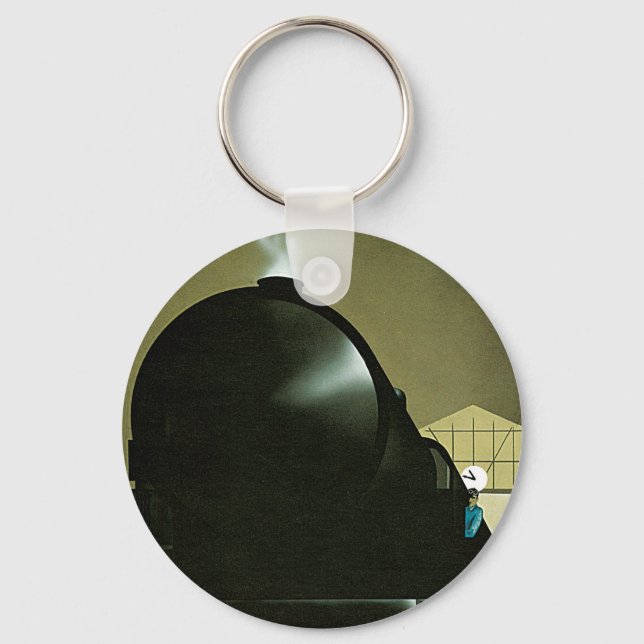 Exactitude Railway Poster Key Ring (Front)