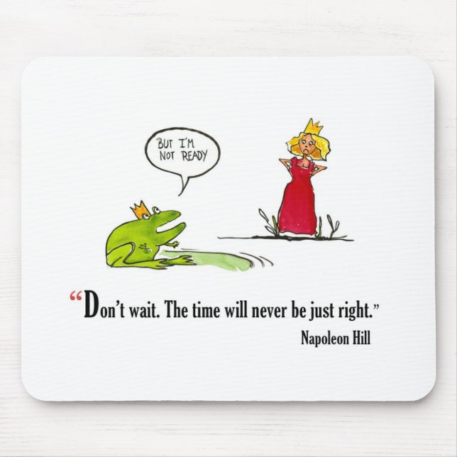 Exam motivational quote by Napoleon Hill - Mouse Pad (Front)