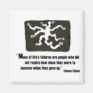 Exam motivational quote by Thomas Edison - Magnet