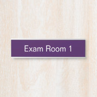 Exam Room Number Dark Purple Text Template