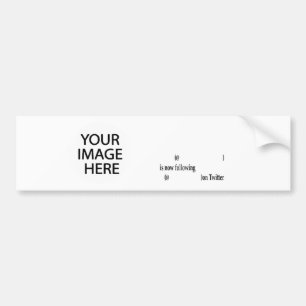 Example following on Twitter Add Image & Text Bumper Sticker