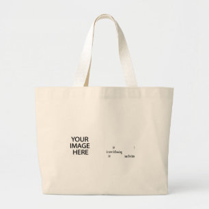Example following on Twitter Add Image & Text Large Tote Bag