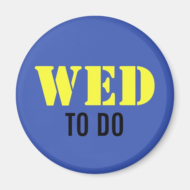 EXAMPLE: ONLY COLOR / blue + your text Magnet (Front)