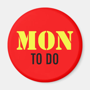 EXAMPLE: ONLY COLOR / fire red + your text Magnet