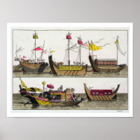 Examples of Chinese ships, illustration from 'Le C