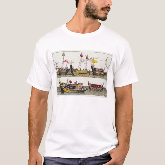 Examples of Chinese ships, illustration from 'Le C T-Shirt (Front)
