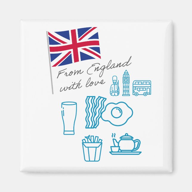 EXANGLIA (Blue + Grey) Magnet (Front)