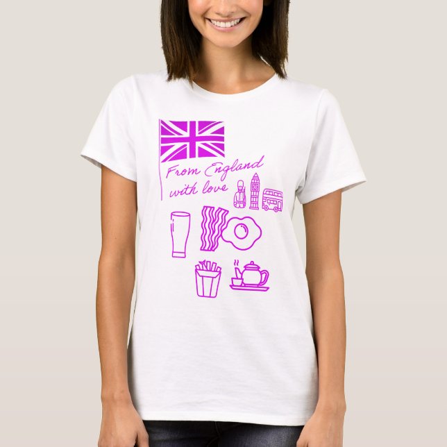EXANGLIA (Purple) Basic T-Shirt (Front)